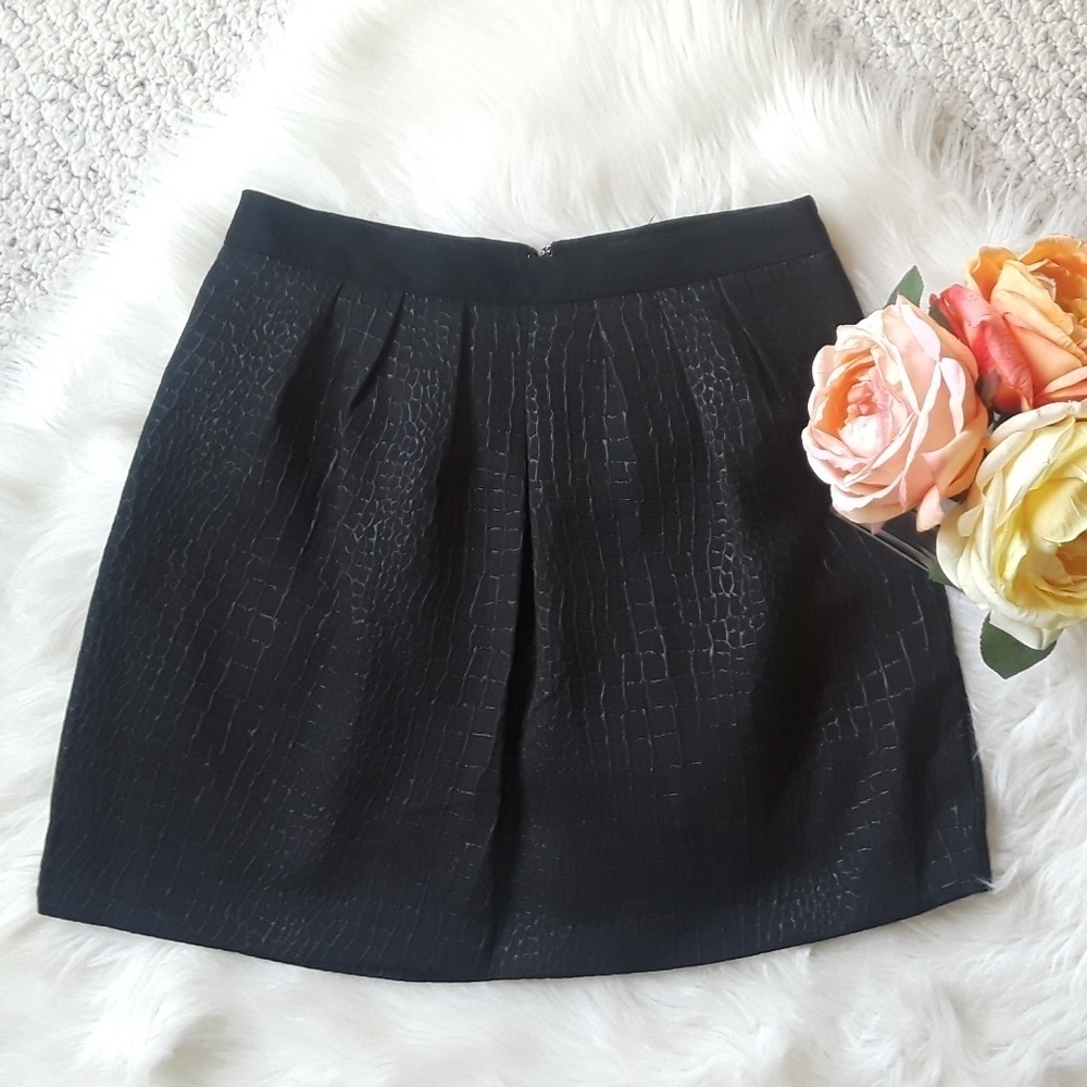 Black Pleated A-line Skirt XS * NWOT